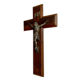 Grand crucifix - 1900 - Bronze argenté