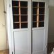 Antique Parisian wardrobe with interior compartments.