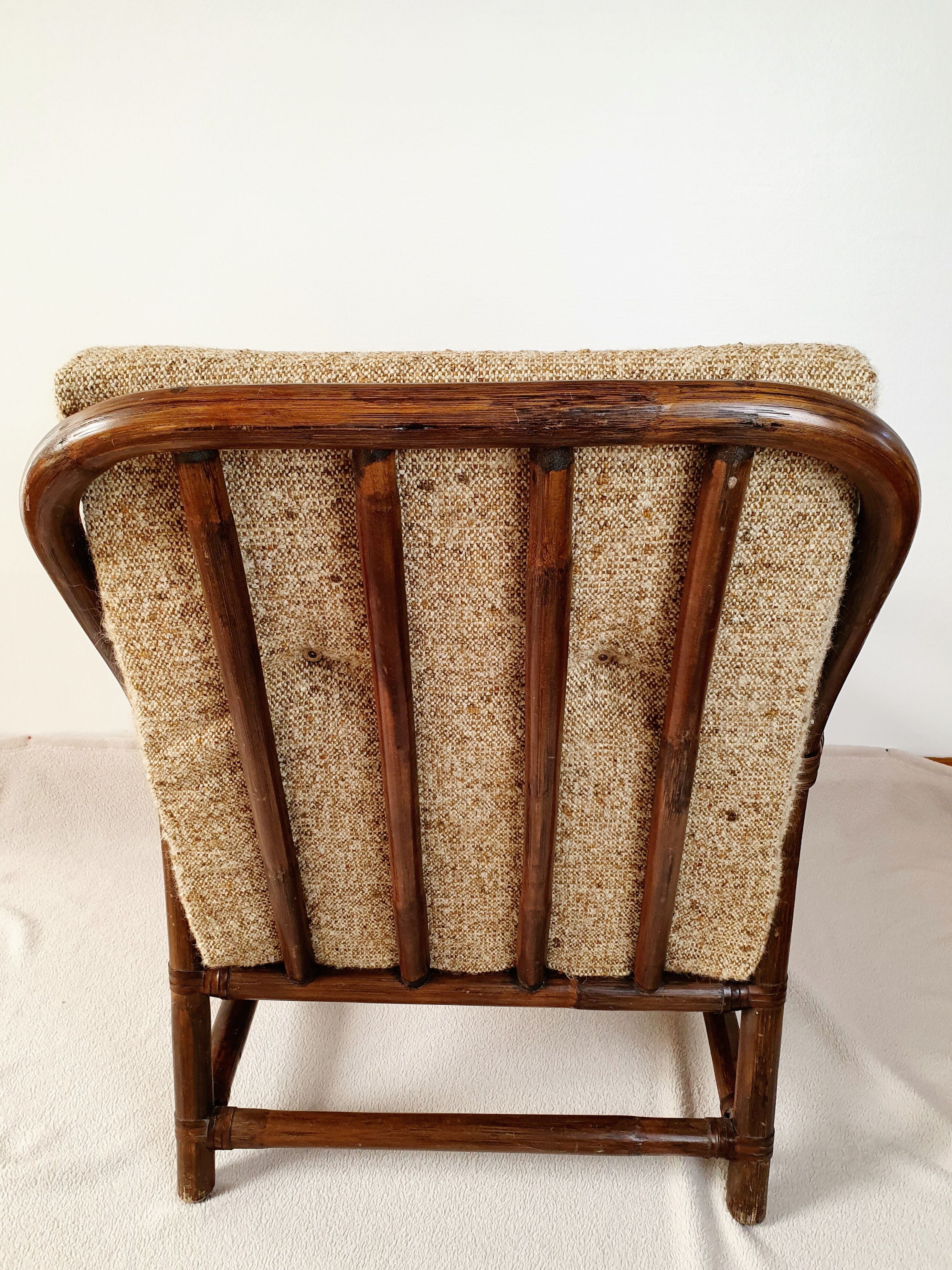 Vintage rattan armchair