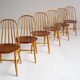 Set of 6 chairs Sven Erik Fryklund for Hagafors, model 16, Sweden, 1950
