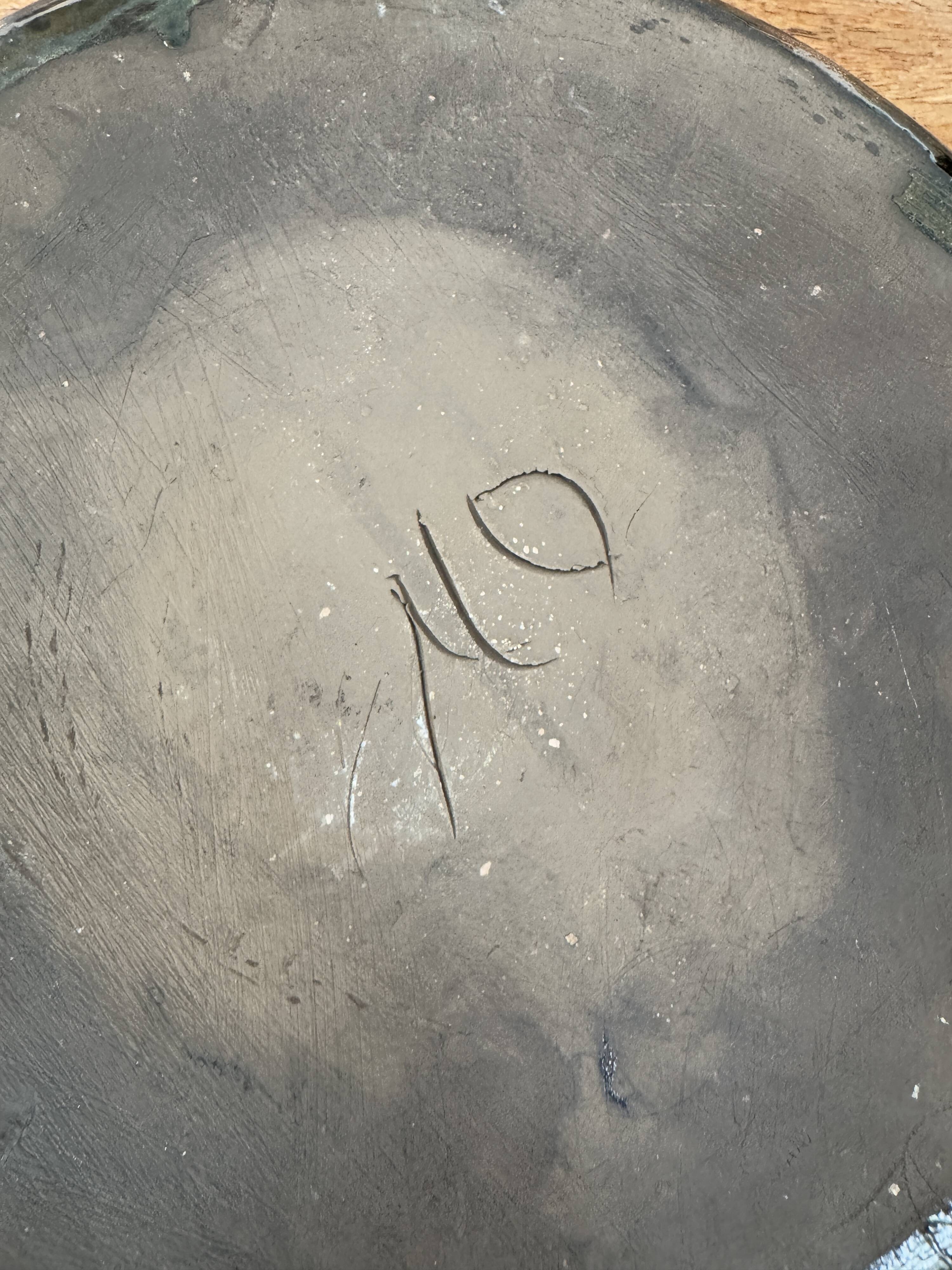 Large white and earthenware ceramic dish