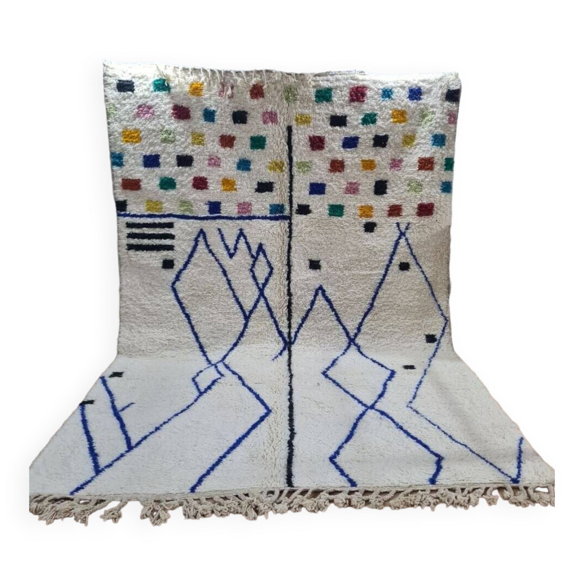 Handmade wool Berber rug 300X200 cm