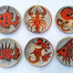 Ceramics plates by Monique Brunner 60s/70s Vallauris