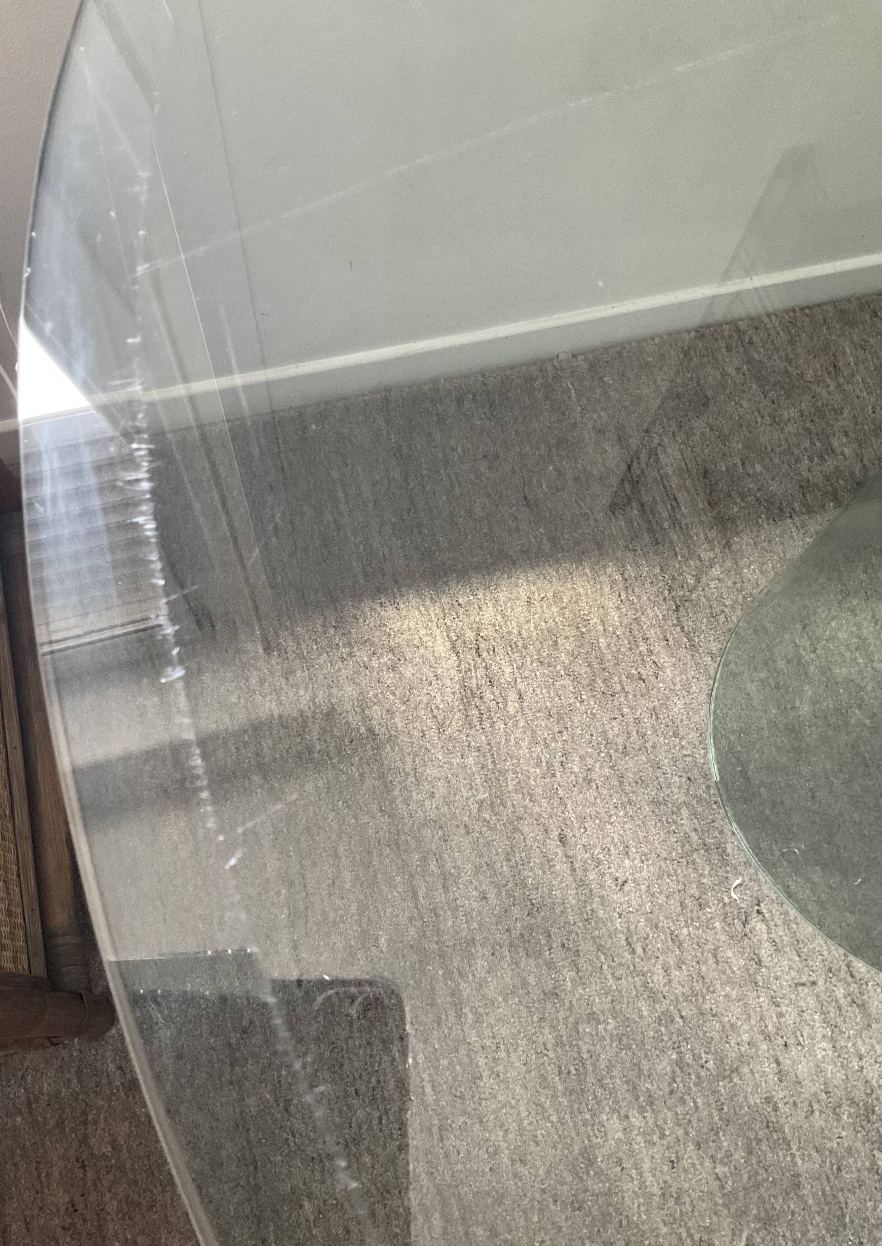 Vintage Sica Italy dining table in tempered glass