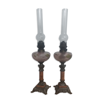 Pair of oil lamps