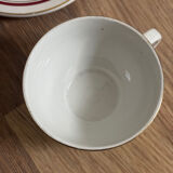 Vintage cup and saucer set Moulin des Loups Orchies