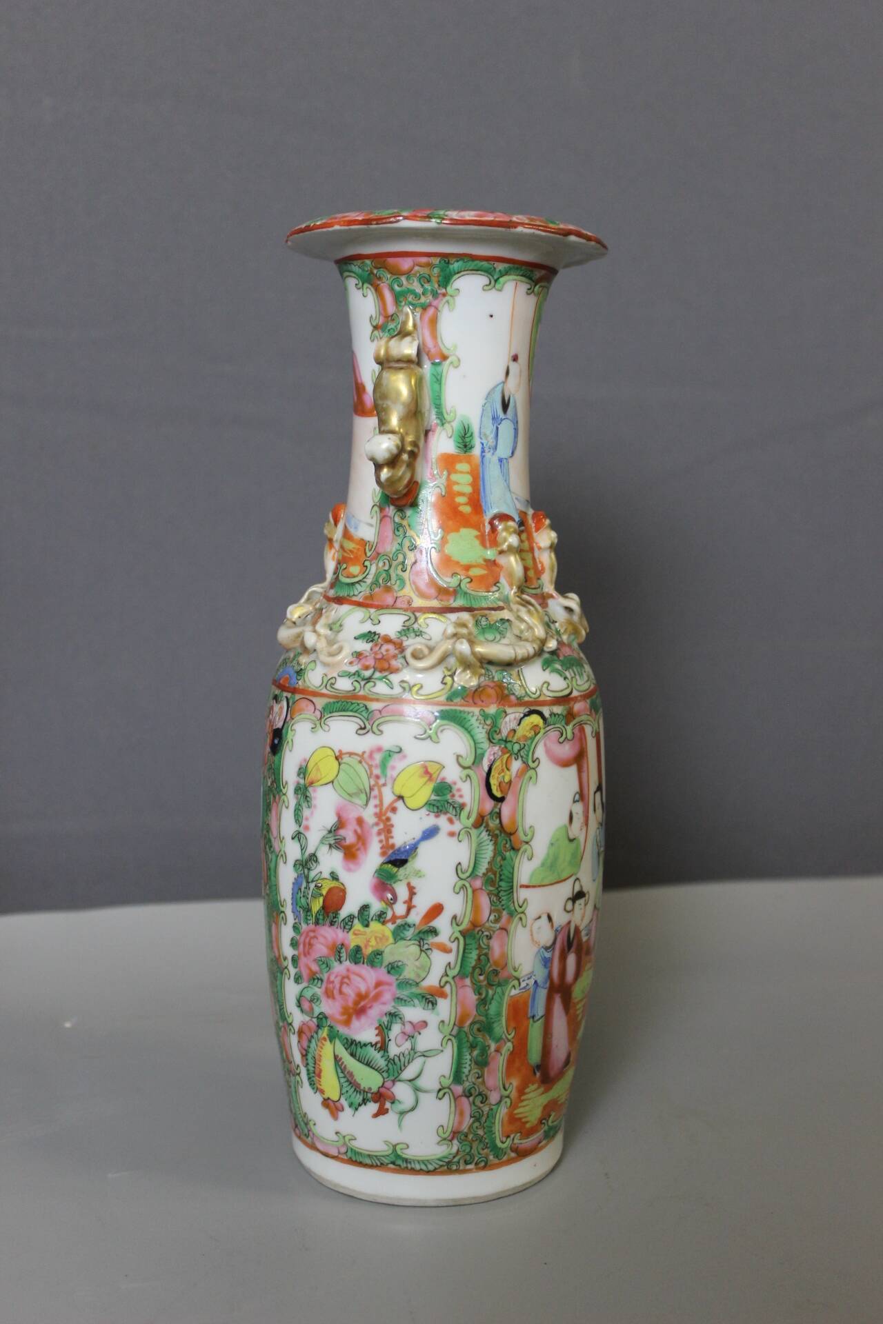 Pair of Canton Porcelain Vases, China circa 1900