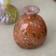 Blown glass balloon vase from mdina glass malta, 1970 red murano glass paste