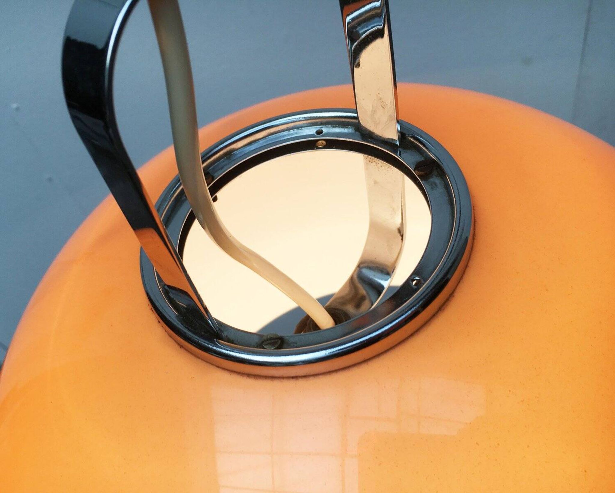 Suspended lamp Zurich Italian from the space age mid-century by Luigi Massoni for Guzzini.