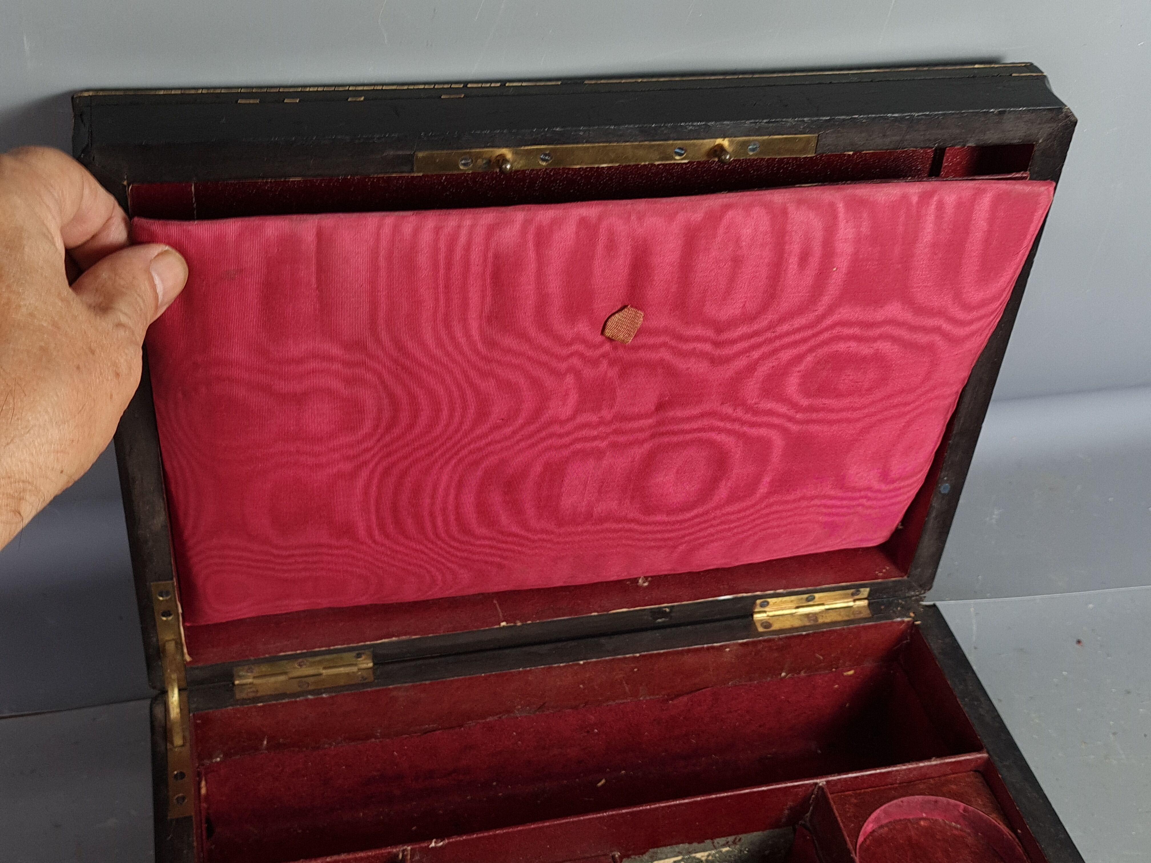 Old travel box for sewing and other Napoleon III