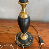 Lampe de bureau cuir et laiton