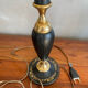 Lampe de bureau cuir et laiton