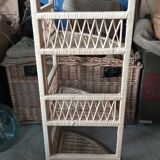 Rattan corner shelf