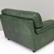Roche Bobois lounge armchair in original green patinated leather, 1970