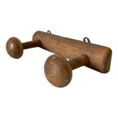 Old wall coat rack with 2 hooks