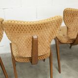 4 chairs and 2 Lounge armchairs by Roger Landault, ABC edition, 1950.