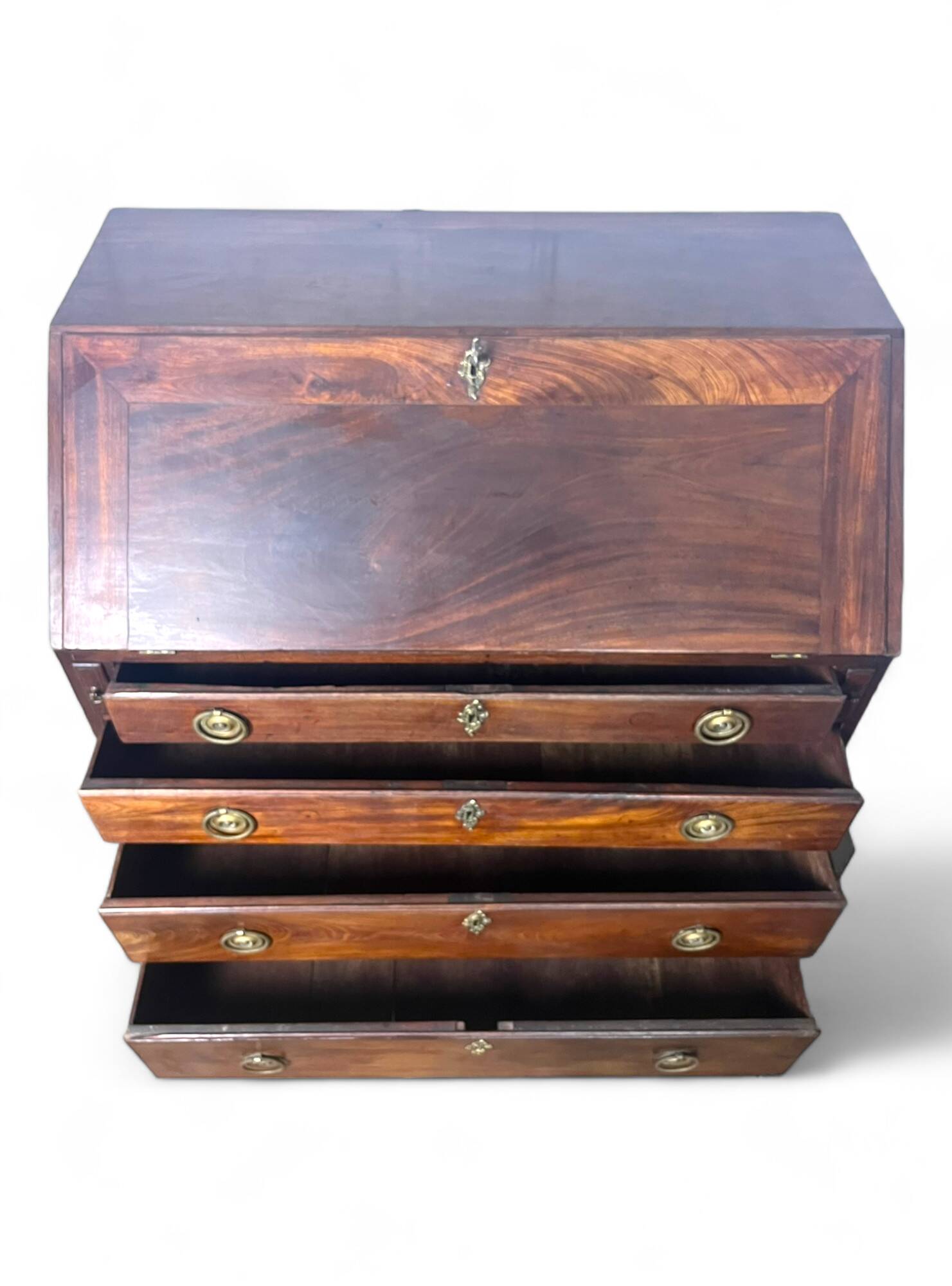 English mahogany sloping chest of drawers - England 18th - George III