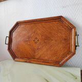 Art Deco wooden serving tray