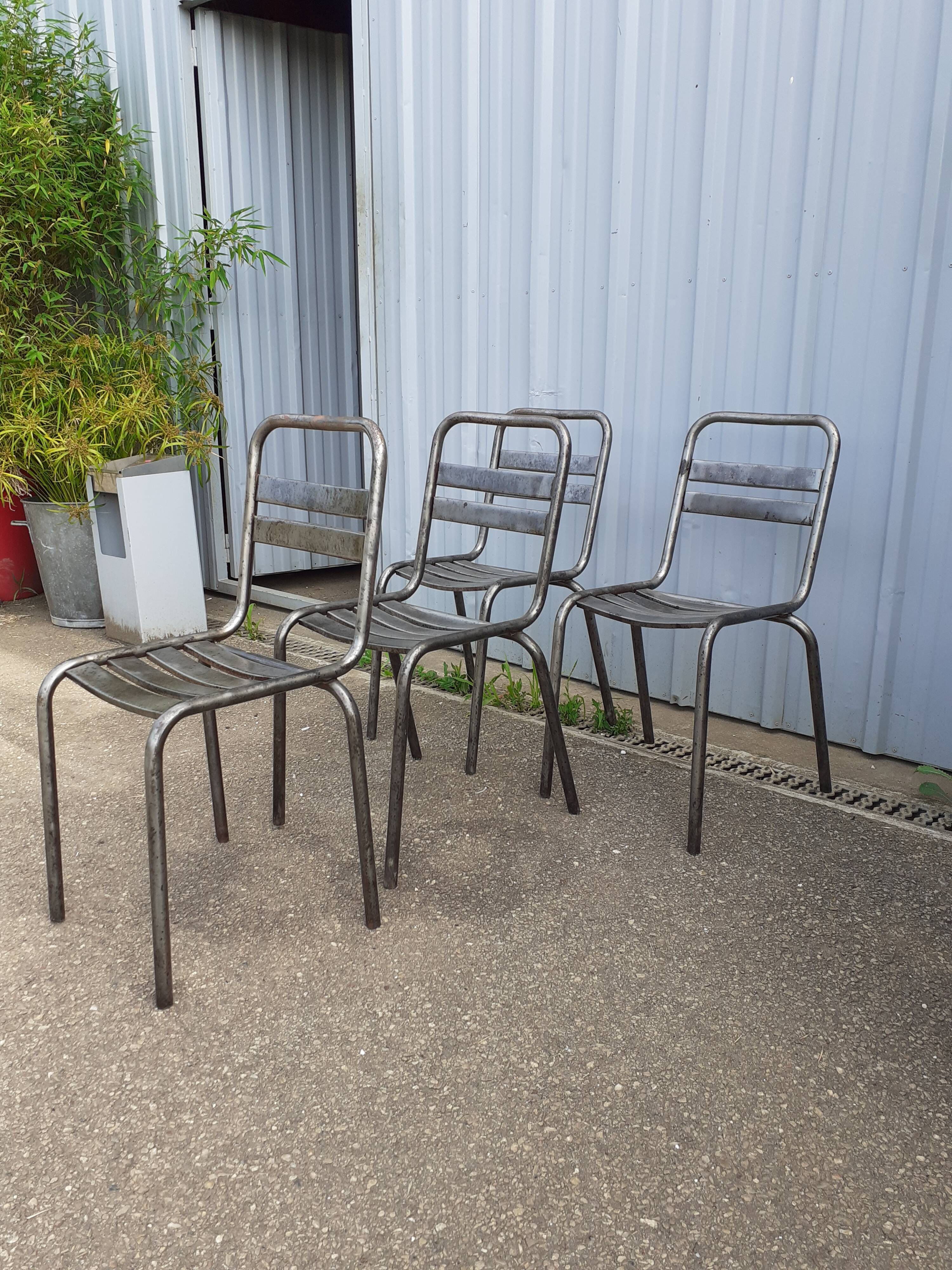 Set of 4 brewery chairs