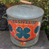 Bassine zinc couvercle jardin
