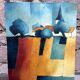 Oil on canvas "Village"