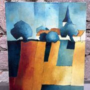 Oil on canvas "Village"