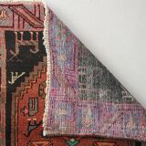 Unusual Signed Hand woven vintage rug - Tribal with animal motifs