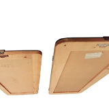 2 trapezoid-shaped mirrors