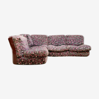 Canapé modulaire 'Purple Floral' de Michel Ducaroy édition Ligne Roset