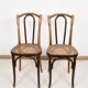 Paire de chaises bistrot JJ. Kohn en bois courbé