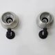 Pair of adjustable chrome eyeball wall lights. Diameter 17 cm - 6.69 " 70s-80s