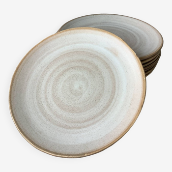 Niderviller plates, Pierre model, with a modernist look - hand decor