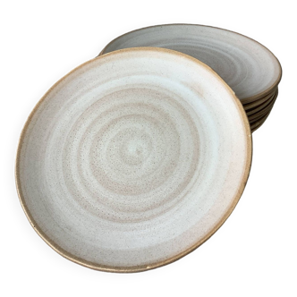 Niderviller plates, Pierre model, with a modernist look - hand decor