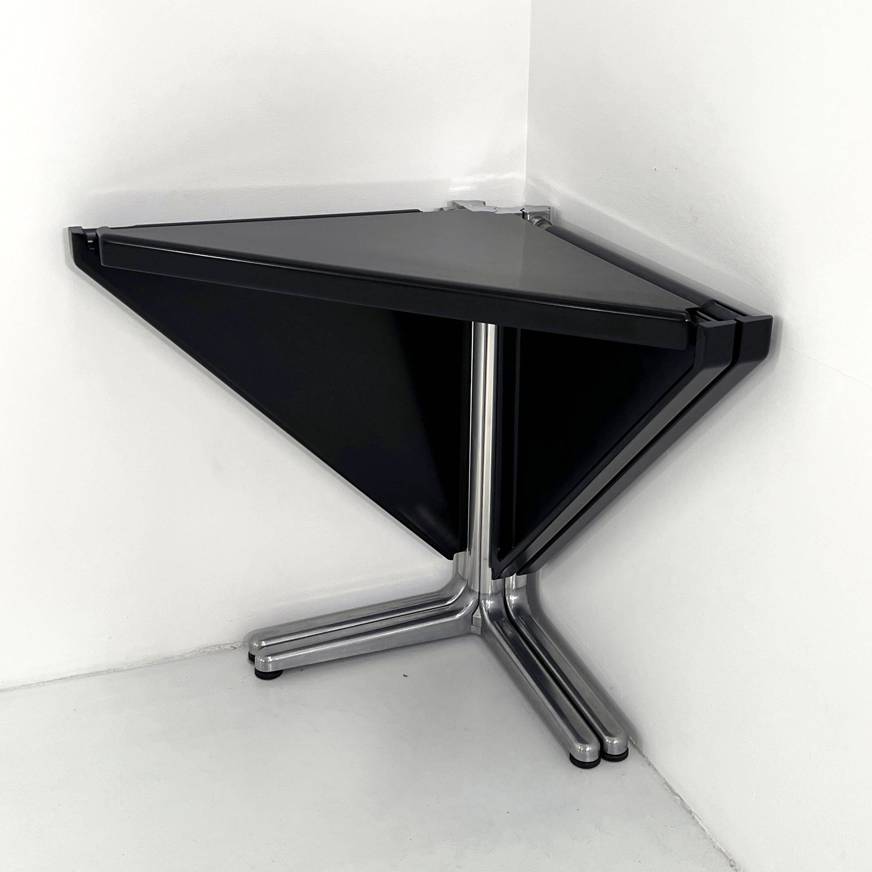 Black Folding Table by Giancarlo Piretti for Anonima Castelli, 1970