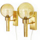 Pair of wall lights/sconces "Bodegalampet" by Vitrika. Denmark 1970s