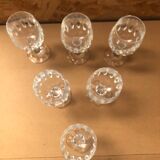Set of 6 Cristal D'Arques Longchamp Vin France Vintage Stemmed Glasses