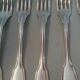 Set of six forks including three in white metal alloy SFAM a Christofle