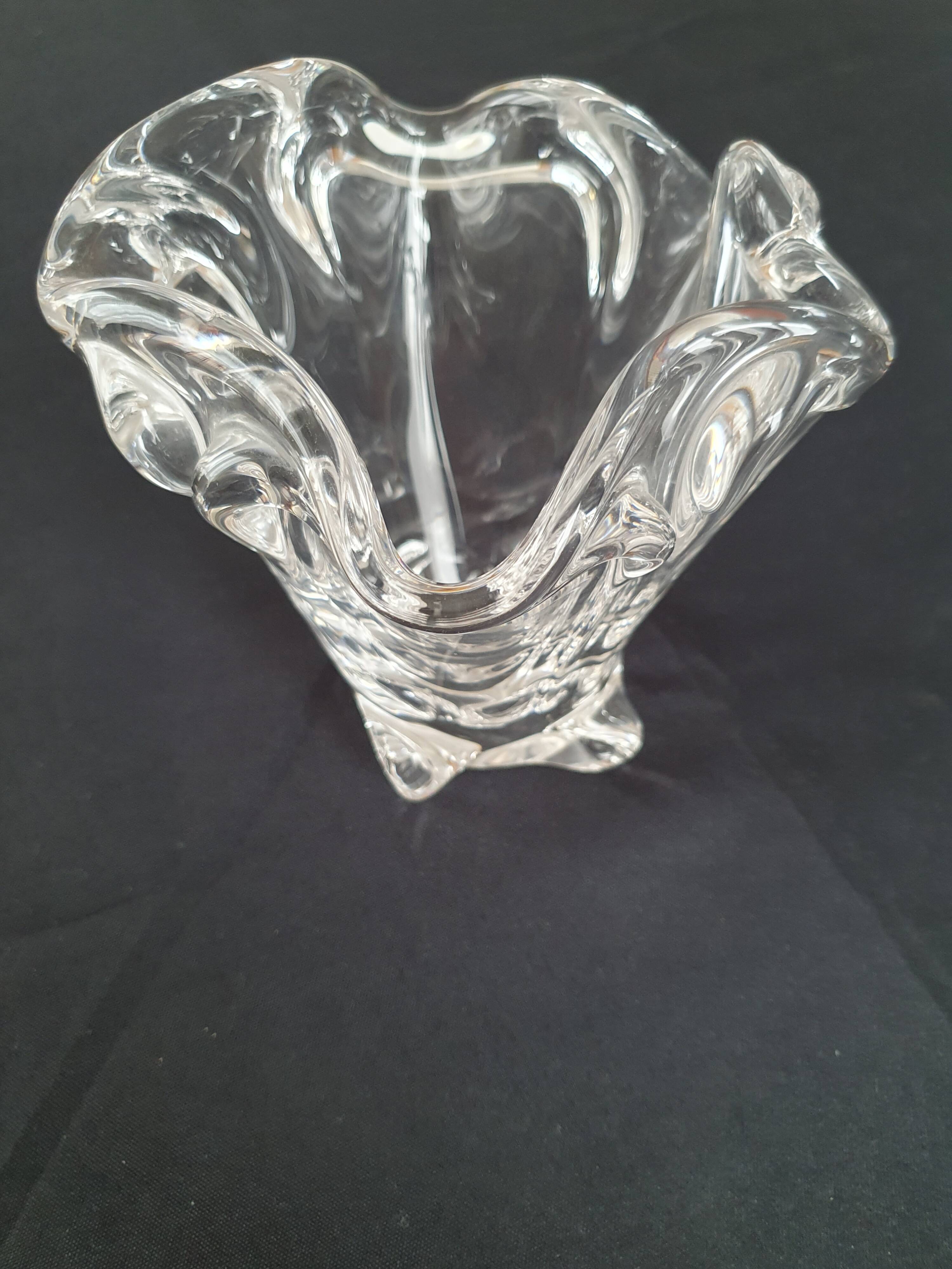 Large crystal vases.