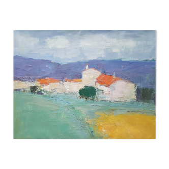 Painting by Nagao Usui "Great Landscape of Provence"