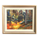 Original Mid Century Swedish Oil on Canvas – “Pine Forest” by Frans Be