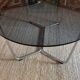 Vintage glass and chrome table
