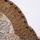 Embossed leather fire place screen 1950s italy