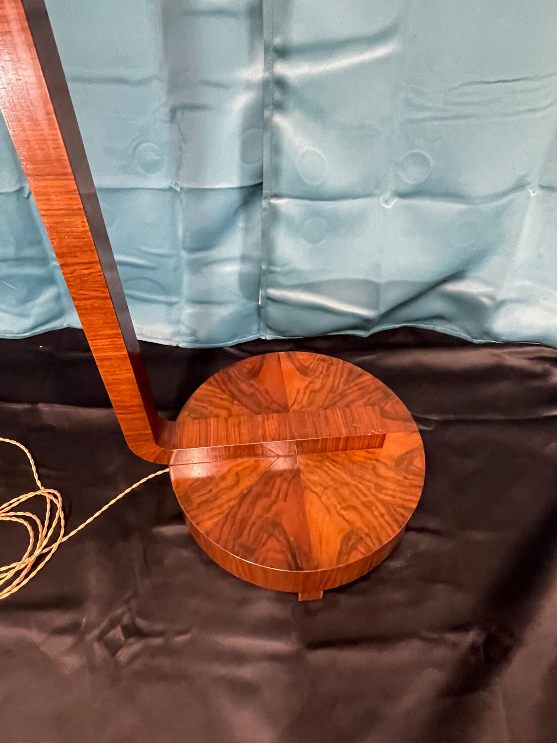 Floor lamp, art deco reader 1930 rosewood