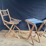 Folding chair - picnic set - two small folding chairs and a small table.