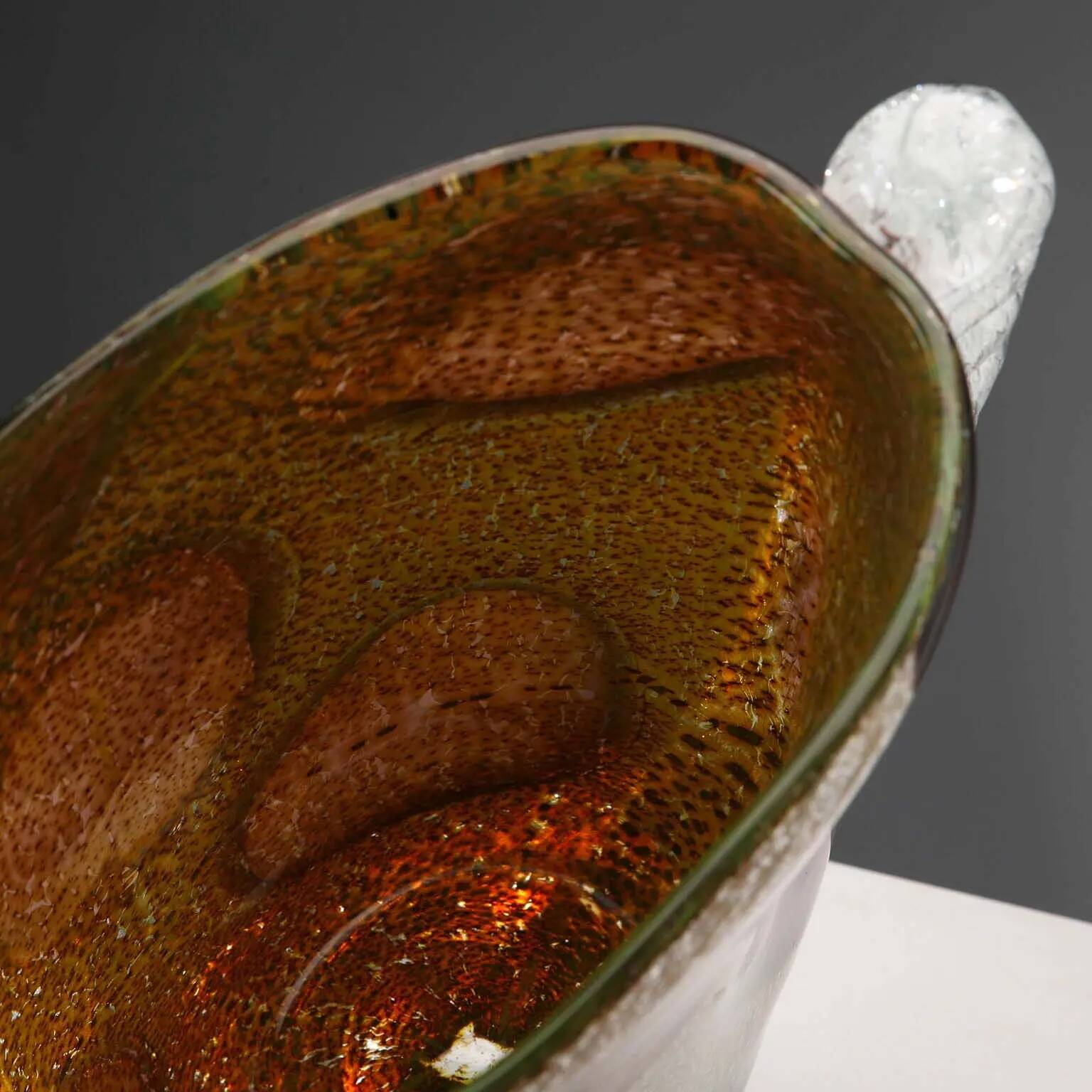 Vintage Murano glass vase, style E. Barovier, Italy, 20th Century