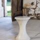 Tabouret Tam Tam blanc par Henri Massonnet pour Stamp, 1970