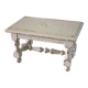 Tabouret vintage gris perle patiné