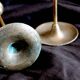Pair of brass candle holders