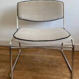 Vintage beige armchair from the 1970s.