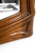 Important Carved Walnut Trumeau Mirror, Art Nouveau, France, Circa 1900